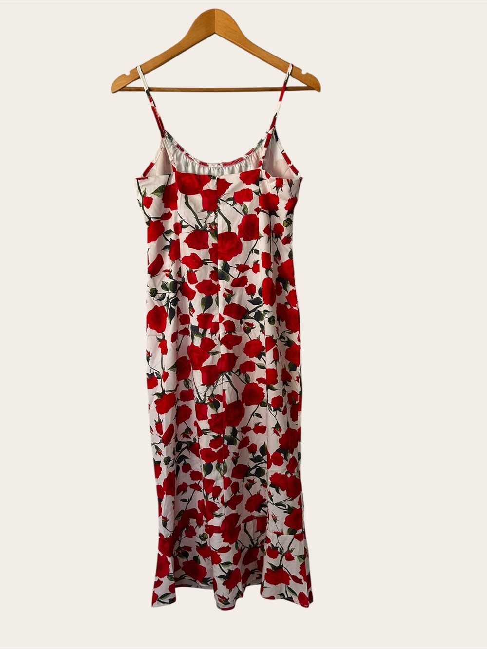 SHEIN Red & White Floral Slip Midi Dress - Picture 9 of 11